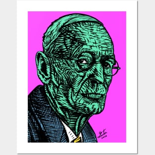 HERMANN HESSE ink and acrylic portrait .1 Posters and Art